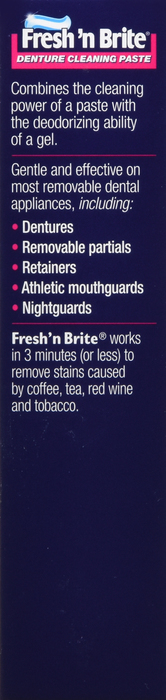 STIM-U-DENT FRESH 'N BRITE DENTURE TOOTHPASTE 3.8 OZ