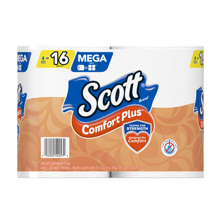 Scott Comfort Plus Mega Roll Bath TissueTi 12x4ct