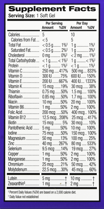 Bausch + Lomb AREDS 2 + Multivitamin Softgels 80ct