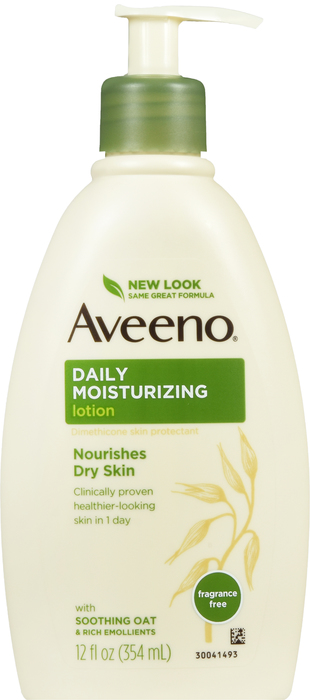 Aveeno Daily Moisturizing Lotion Nourishes Dry Skin Fragrance Free 12oz