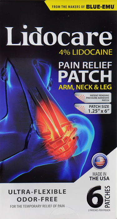 Lidocare Pain Relief Patch Arm, Neck & Leg 6ct