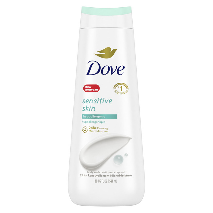 DOVE SENSITIVE SKIN HYPOALLRGNC WSH 20OZ