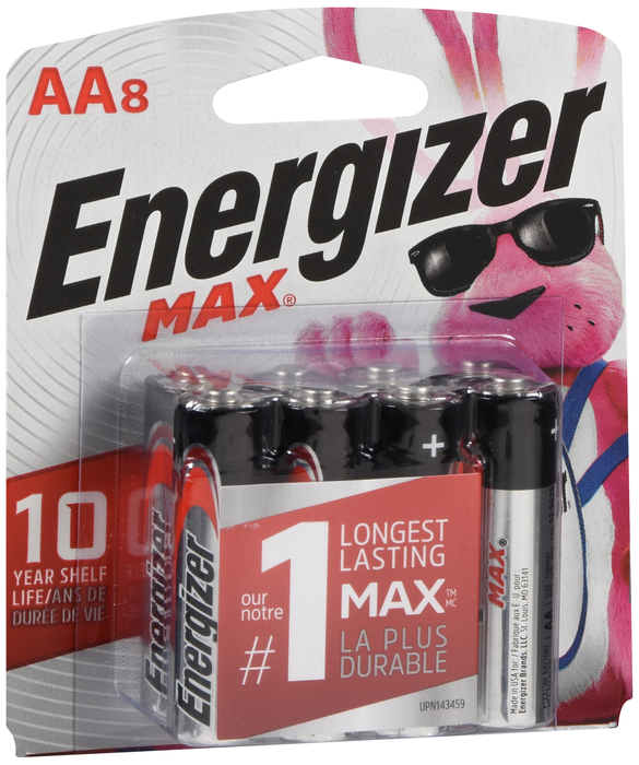 ENERGIZER MAX ALK AA E91MP8 8PK