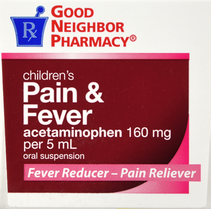 Good Neighbor Pharmacy Children's Pain and Fever Bubble Gum Liquid 4oz