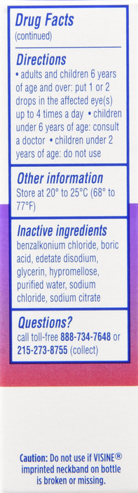 Visine Red Eye Total Comfort Multi-Symptom Eye Drops 0.5oz