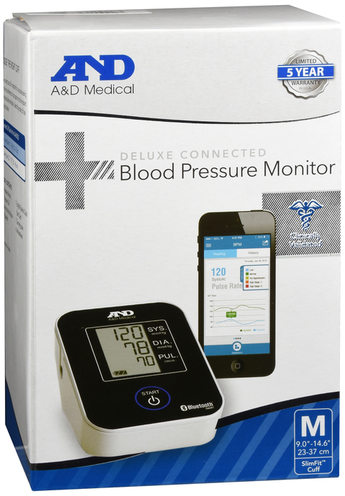 A&D Blood Pressure Monitor Digital Deluxe Connected