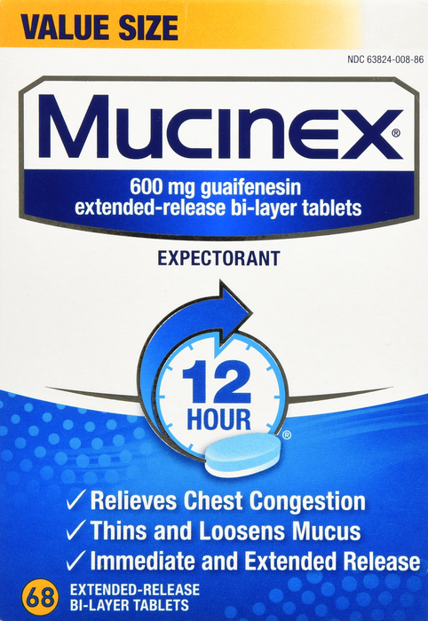 MUCINEX SE EXPECTORANT TABLET 68CT