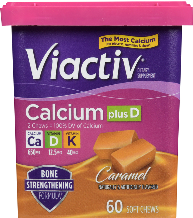 Viactiv Calcium Plus D Caramel Soft Chews 60ct