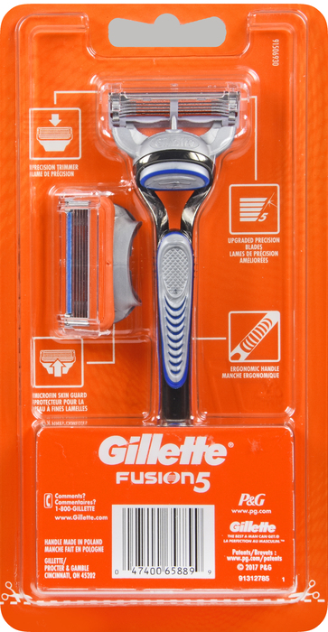 Gillette Fusion5 Men's Razor Blade + 2 Razor Blade Refills 1ct