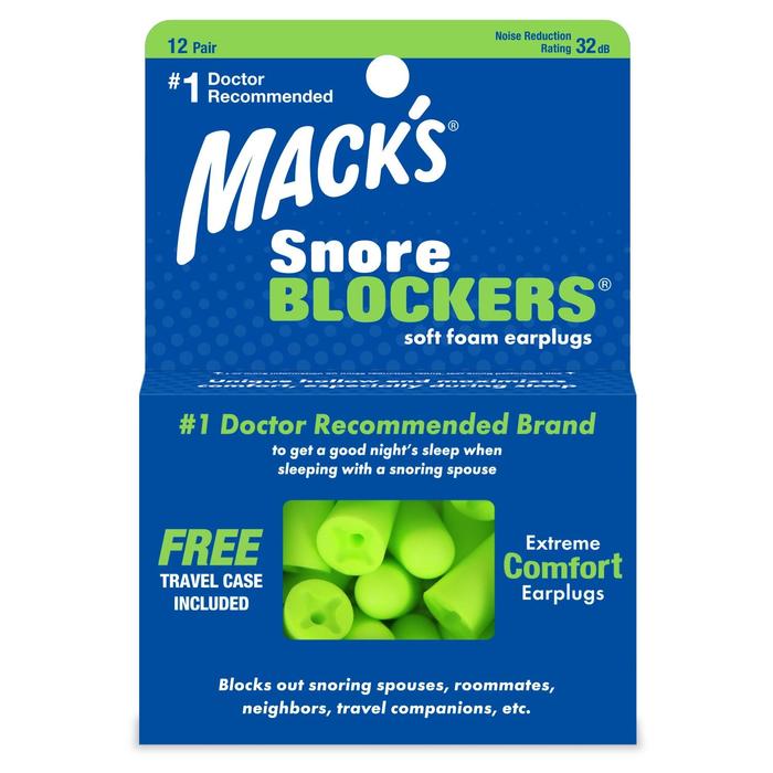 MACK'S SNORE BLOCKER EARPLUGS 12 CT