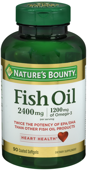 FISH OIL ODRLS 2400MG SG 90CT NAT BOUNTY