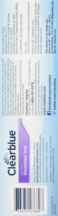 CLEARBLUE OVULATION DIGITAL 20CT