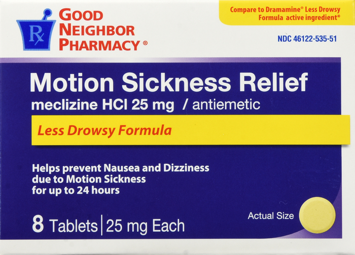 Good Neighbor Pharmacy Motion Sickness Relief Tablets 25mg 8ct