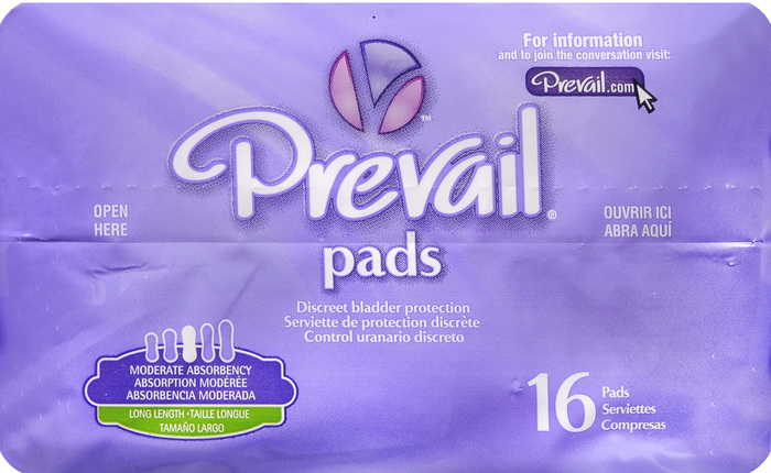 PREVAIL BLADR LONG MODERT PAD 9X16