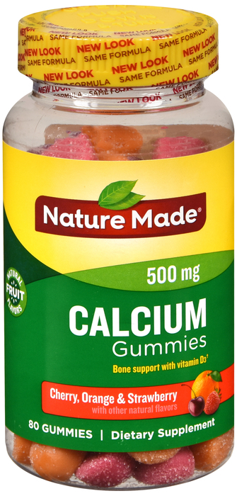 Nature Made Calcium 500mg w/Vitamin D3 Gummies 80ct