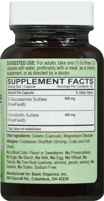 Glucosamine Chondroitin 500/400mg Capsules 60ct