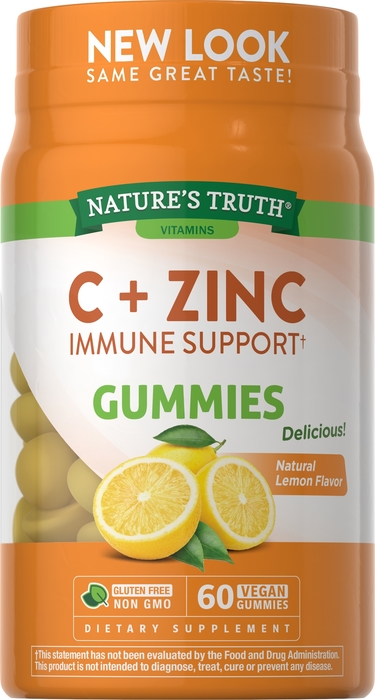 VITAMIN C + ZINC IMMUNE GMY 60 NAT TRU