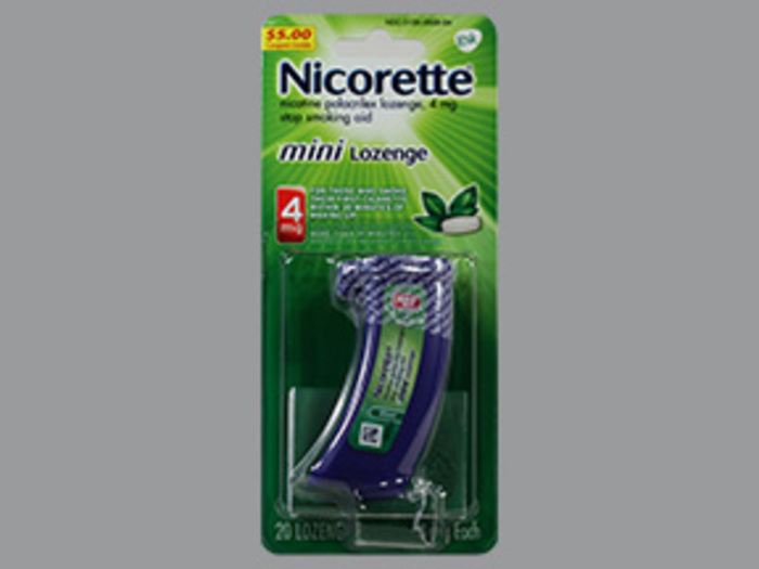 Nicorette Stop Smoking Aid 4mg Mint Mini Nicotine Lozenges 20ct