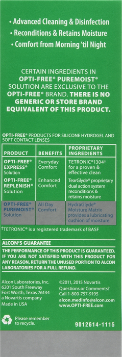 Opti-Free PureMoist Disinfecting Solution 4oz