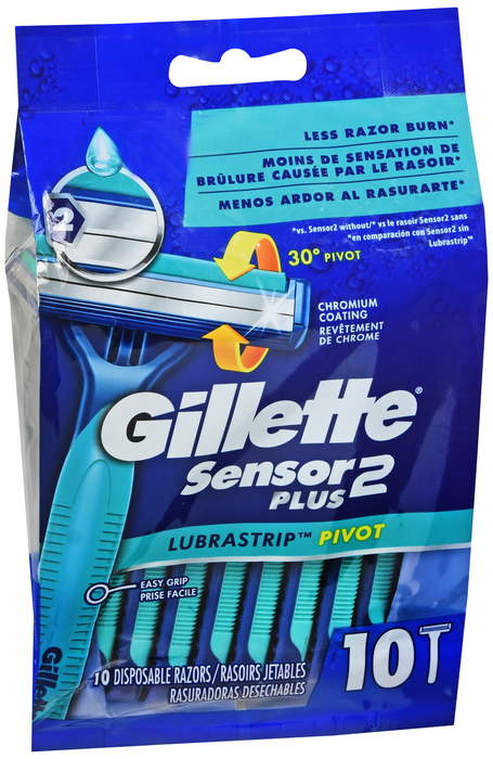 Gill Sensor2 Plus Pivot Men Disposable Razor 10ct