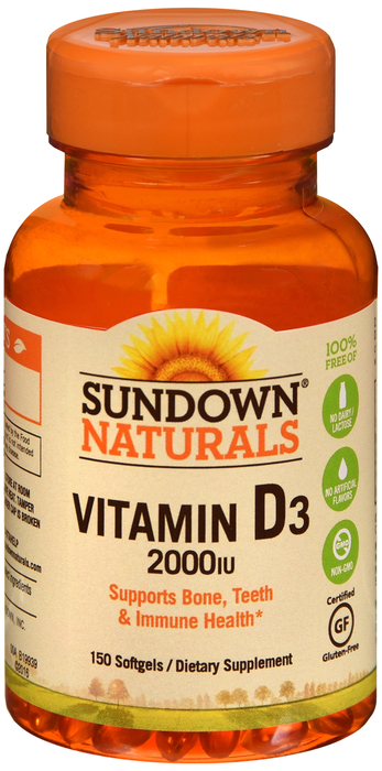 Sundown Vitamin D 2000IU Softgel 150ct