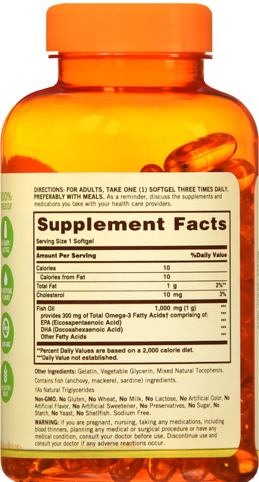 FISH OIL 1000MG SFC 144CT SUNDWN