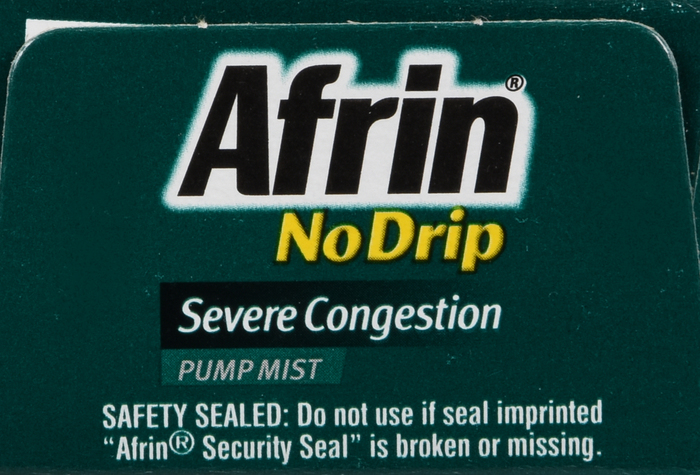 Afrin No Drip Severe 12 Hour Nasal Decongestant Pump Mist 0.5oz