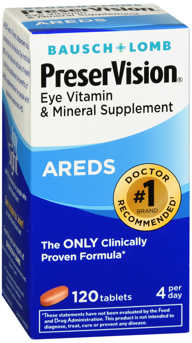 Bausch + Lomb PreserVision AREDS Tablets 120ct