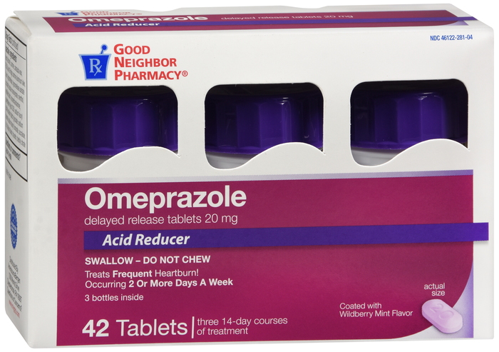 Good Neighbor Pharmacy Omeprazole Acid Reducer 20mg Tablets Bottles 42ct