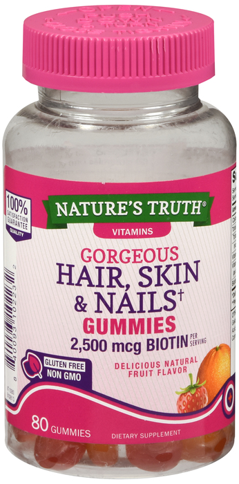 HAIR SKIN AND NAILS GUMMY 80CT NAT TRUTH