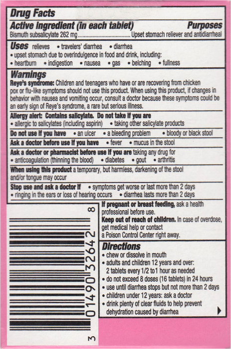 Pepto Bismol Chewtab Original 48ct