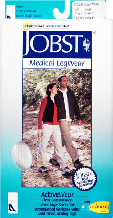 JOB ACTIVEWEAR KNEE 20-30 LG WH DS