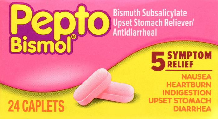 Pepto Bismol Original Digestive 5 Symptom Relief Caplets 24ct