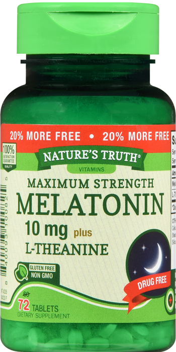 MELATONIN 10MG TAB 60 + 12 CT NAT TRUTH