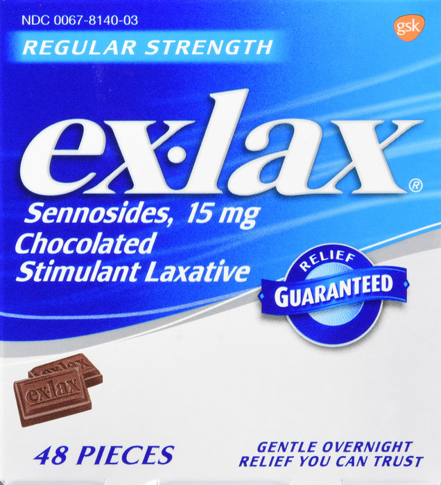 EX-LAX CHOCOLATE 48CT