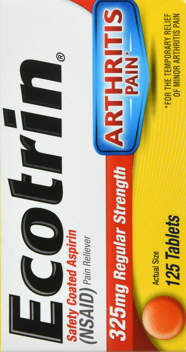 Ecotrin Arthritis Pain Regular Strength Aspirin, 325mg Tablets 125ct