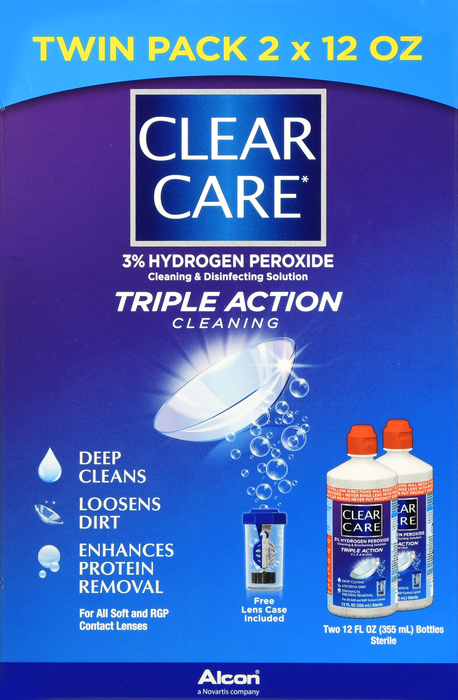 CLEAR CARE DISINFECTING TWIN 2X12OZ