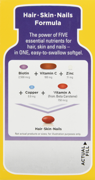 Nature Made Hair, Skin, & Nails 2500mcg Softgels 60ct