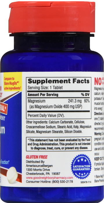 Good Neighbor Pharmacy Magnesium Oxide 400mg Tablets 90ct