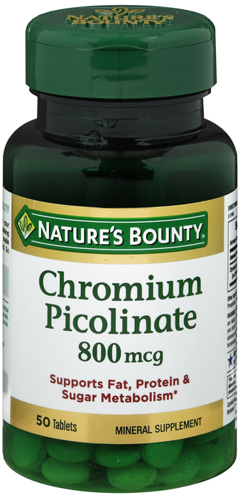 CHROMIUM PICOL 800MCG TAB 50CT NAT BNTY