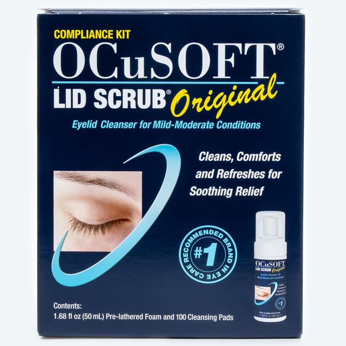 OCUSOFT EYE LID SCRUB FOAM COMPLIANC KIT