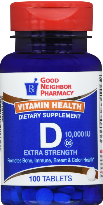 Good Neighbor Pharmacy Vitamin D 10000 IU Tablets 100ct