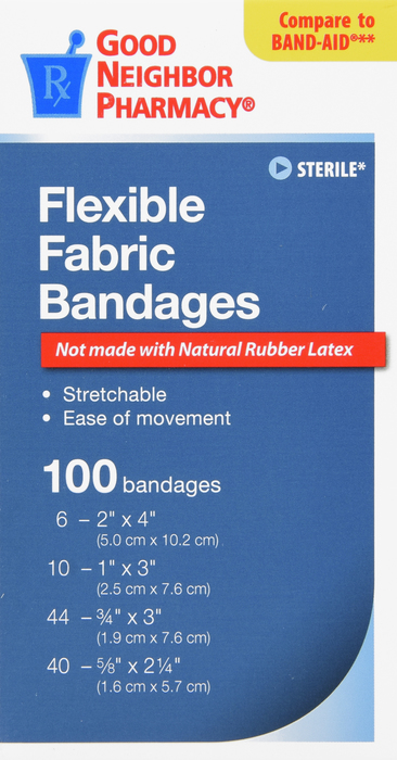 Good Neighbor Pharmacy Bandages Flexible Fabric Value Size 100ct