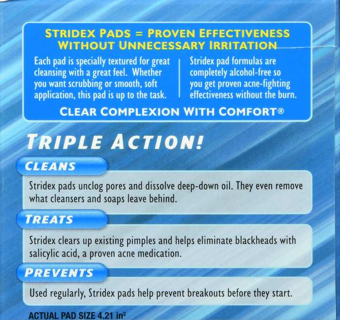 STRIDEX ESSENTIAL CARE PAD 55CT