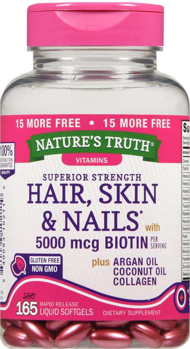 HAIR SKIN NAILS SGEL 150+15 CT NAT TRUTH